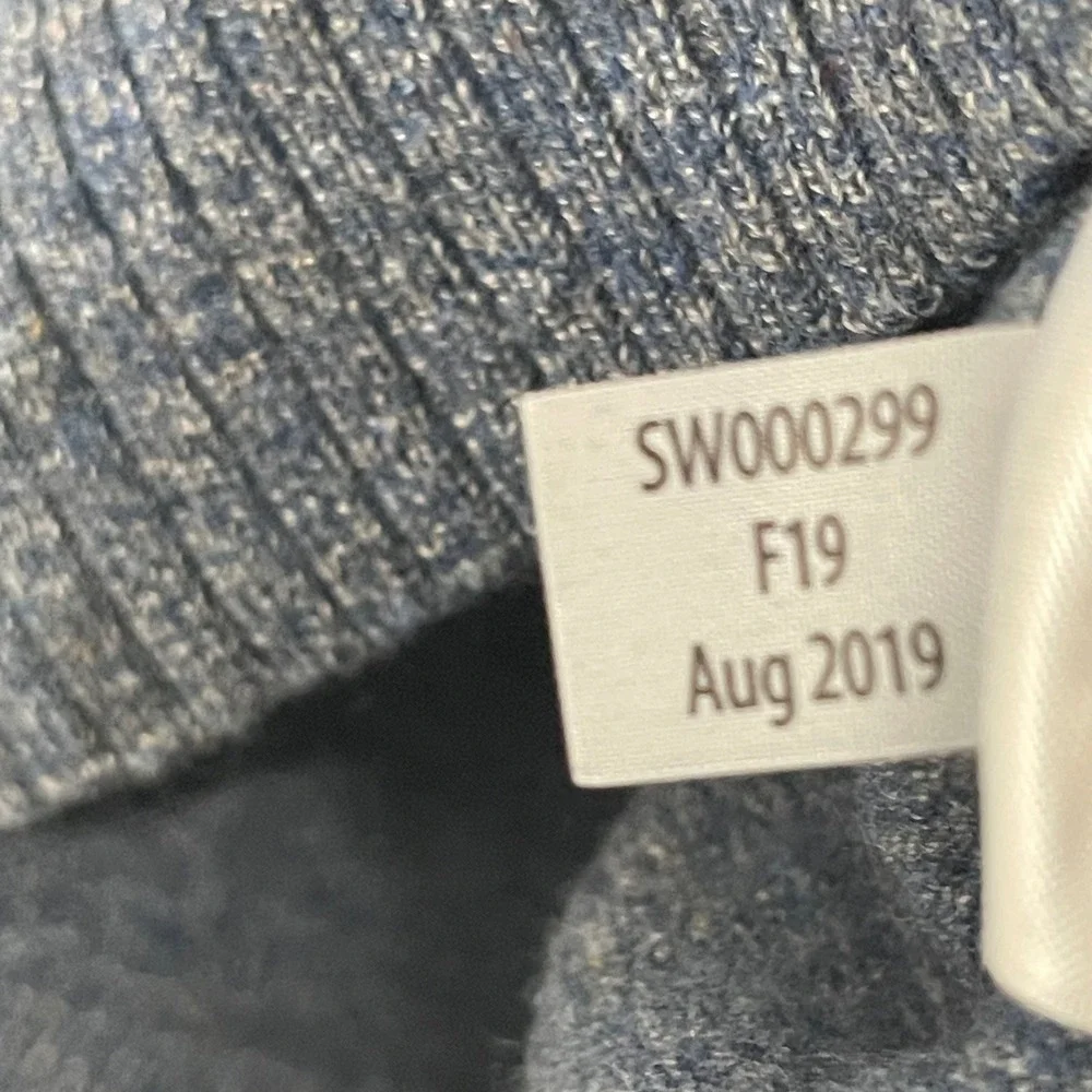 Smartwool Mens XL Blue Merino Wool Blend Quarter Zip Sweater Heathered Outdoorsy